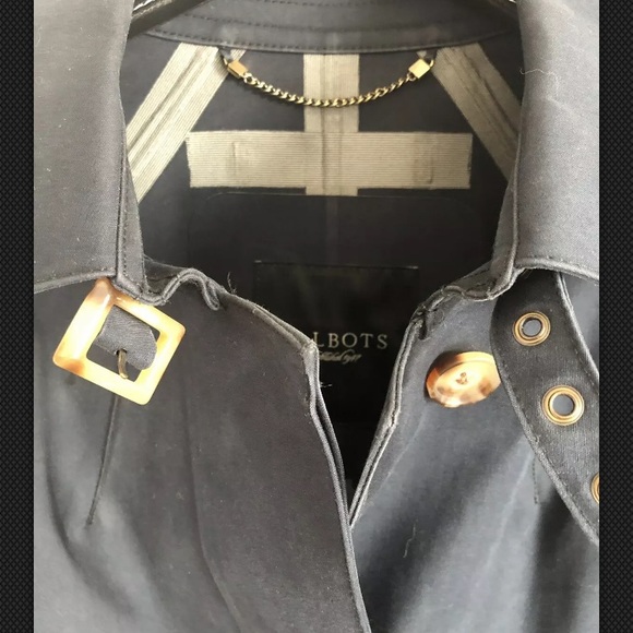 Talbots Women's Black Trench Jacket Cotton Size 4 - Picture 4 of 7